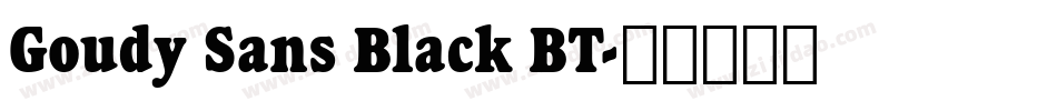 Goudy Sans Black BT字体转换